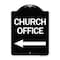 Signmission Designer Series Church Office, Black & White Heavy-Gauge Aluminum Sign, 24" x 18", BW-1824-24274 A-DES-BW-1824-24274 - alternate 1
